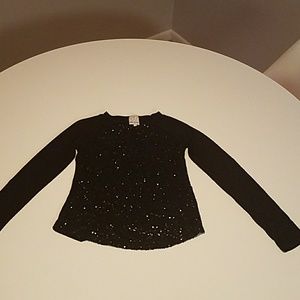 Ella Moss black sequined top